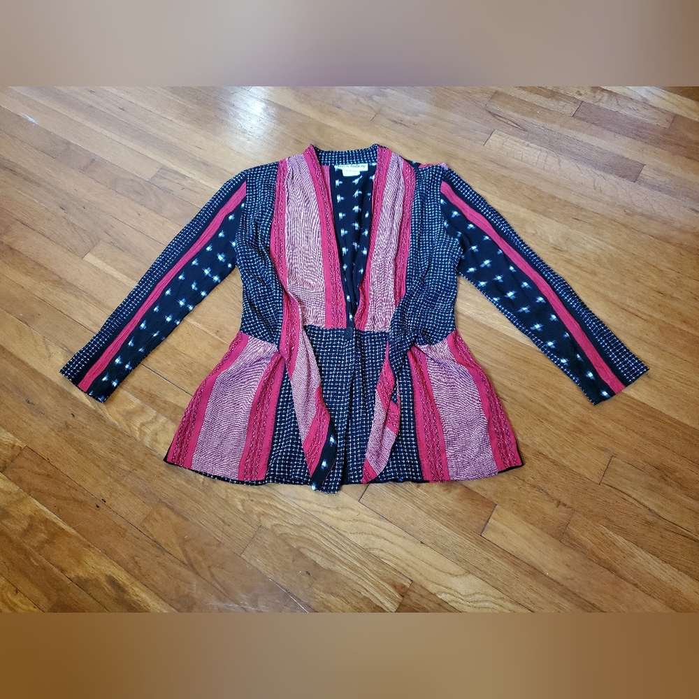 vintage Sharon Anthony petite rayon bohemian patchwork cottagecore retro blouse